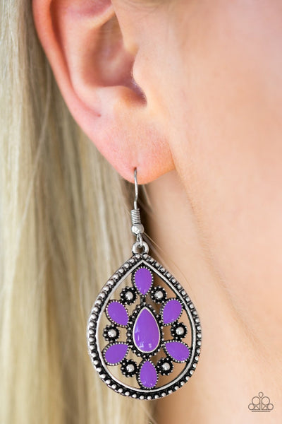 Spring Arrival - Purple Earrings - Paparazzi Accessories