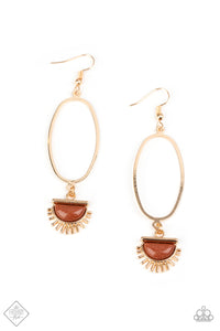 SOL Purpose - Gold Earrings - Paparazzi Accessories