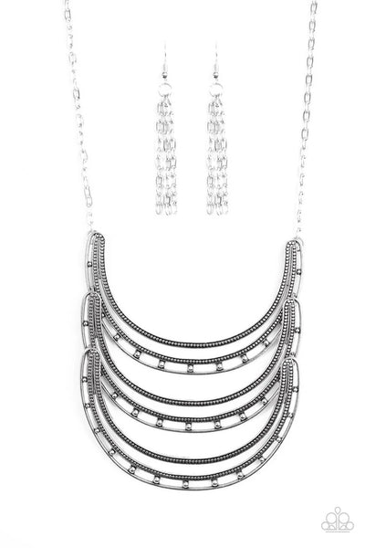 One Horse Race - Silver Necklace - Paparazzi Accessories