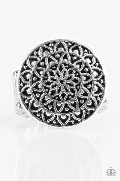 Petal Mantra - Silver Ring - Paparazzi Accessories