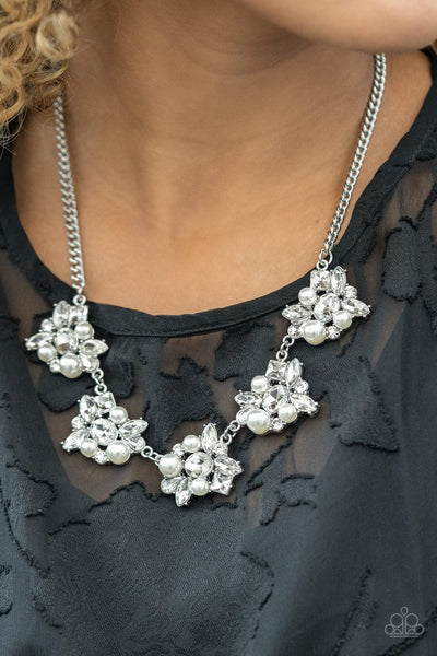 HEIRESS of Them All - White Pearl Rhinestone - Paparazzi Accessories