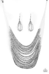 Catwalk Queen - Silver Necklace - Paparazzi Accessories