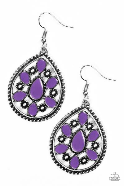 Spring Arrival - Purple Earrings - Paparazzi Accessories