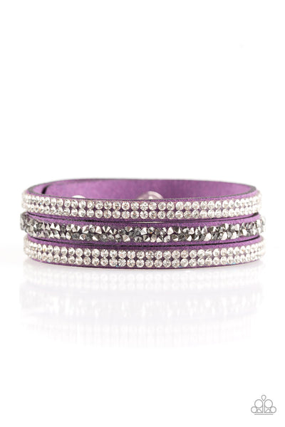 Mega Glam - Purple Urban Bracelet - Paparazzi Accessories