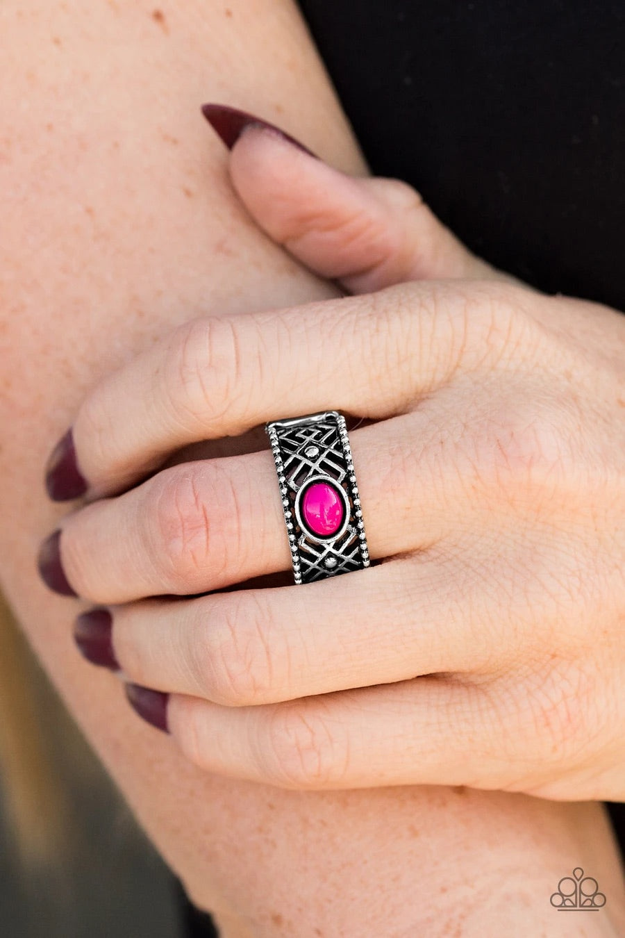 Cave Babe - Pink Ring - Paparazzi Accessories