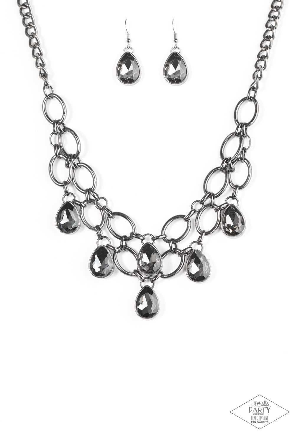 Show-Stopping Shimmer - Black Necklace - Paparazzi Accessories