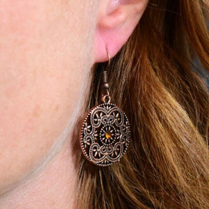 Rochester Royale - Copper Earrings - Paparazzi Accessories