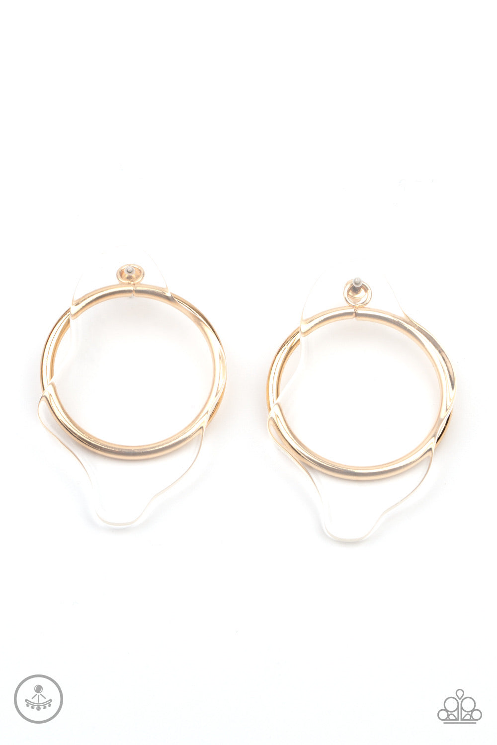 Clear The Way - Gold Post Earrings - Paparazzi Accessories