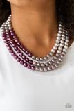 Times Square Starlet  -  Purple Pearl Necklace - Paparazzi Accessories