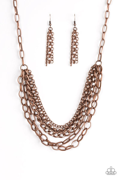 Word On The Street - Copper Necklace - Paparazzi Accessories