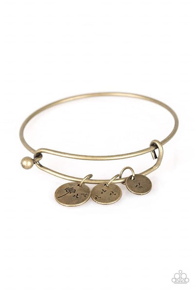 Dreamy Dandelions - Brass Bracelet - Paparazzi Accessories