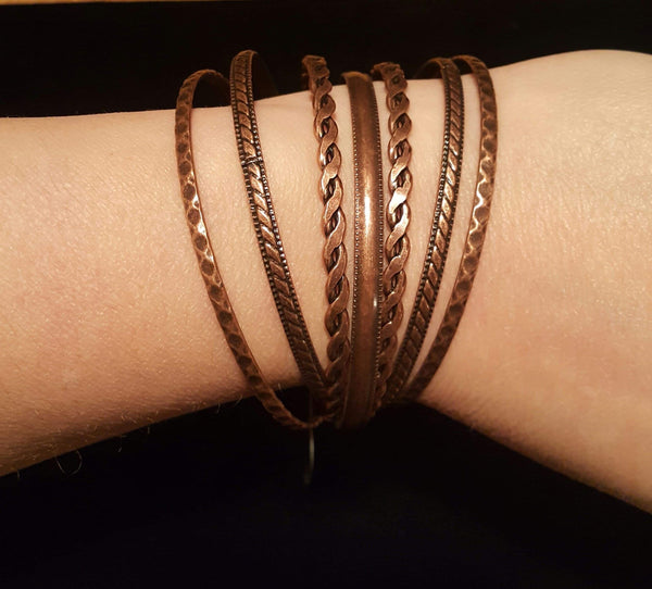 Rattle and Roll - Copper Bangles - Paparazzi Accessories