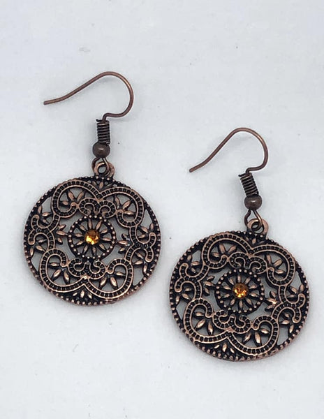 Rochester Royale - Copper Earrings - Paparazzi Accessories