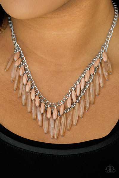Speak of the DIVA - Brown Beaded Necklace - Paparazzi Accessories