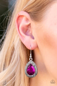 Grandmaster Shimmer - Pink Earrings - Paparazzi Accessories
