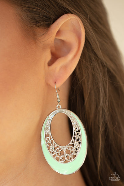 Orchard Bliss - Green Earrings - Paparazzi Accessories