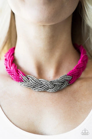 Brazilian Brilliance - Pink Necklace - Paparazzi Accessories