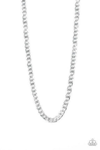 The Game CHAIN-get - Silver Necklace - Paparazzi Accessories