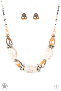 In Good Glazes - Peach Necklace- Paparazzi Accessories