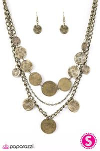 Lost Treasure - Brass Necklace - Paparazzi Accessories