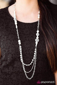 Enmeshed In Elegance - White Pearl Necklace - Paparazzi Accessories