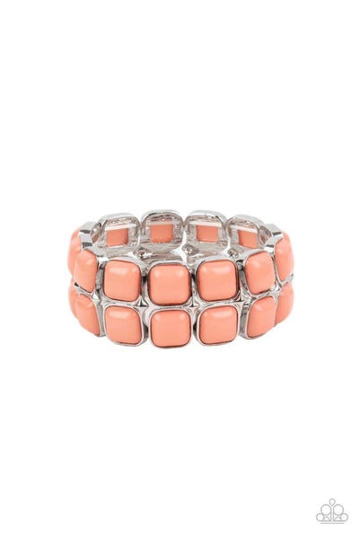Double The DIVA-ttitude – Orange Bracelet - Paparazzi Accessories
