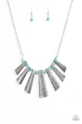 Sassy Stonehenge - Blue Stone Necklace - Paparazzi Accessories