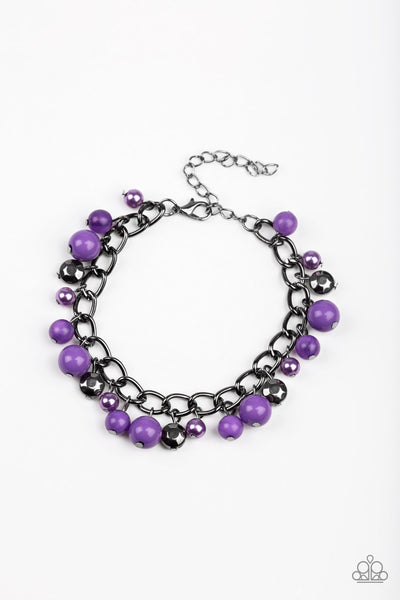 Hold My Drink - Purple Pearl Bead Bracelet - Paparazzi Accessories