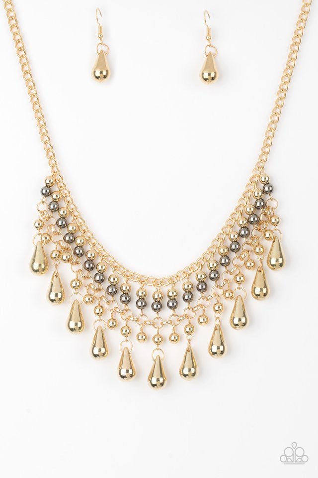 Paparazzi Don’t Forget To Boss Necklace-Gold