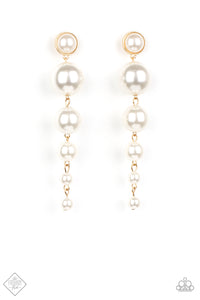 Living a WEALTHY Lifestyle - Gold Pearl Earrings - Paparazzi Accessories