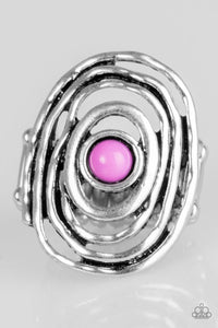 Colorfully Chaotic - Purple Ring - Paparazzi Accessories