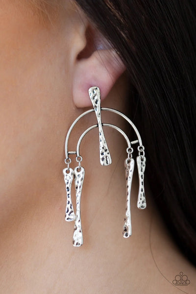 ARTIFACTS Of Life - Silver Post Earrings - Paparazzi Accessories