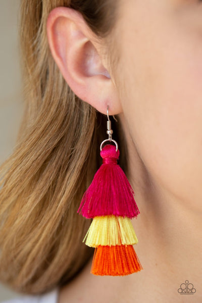 Hold Your Tassel - Multi Earrings - Paparazzi Accessories