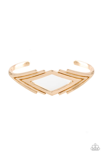 In Total De-NILE - Gold Cuff Bracelet- Paparazzi Accessories