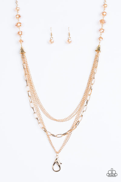 Turn It Up-Town - Gold Necklace - Paparazzi Accessories