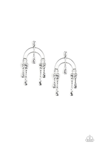 ARTIFACTS Of Life - Silver Post Earrings - Paparazzi Accessories