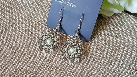 A Flair For Fabulous - Green Earrings - Paparazzi Accessories