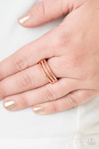 Center Court - Copper Ring - Paparazzi Accessories