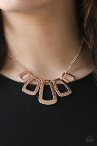 Nice FRAMEWORK! - Gold Necklace - Paparazzi Accessories