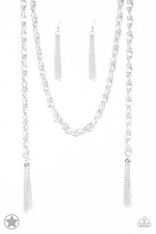 SCARFed for Attention - Silver Chain Necklace - Paparazzi Accessories