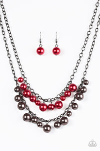 Marvelous Masquerade - Red Necklace - Paparazzi Accessories