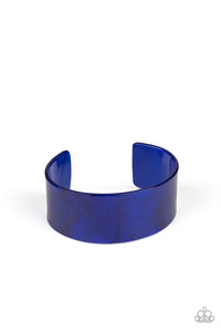 Glaze Over - Blue Acrylic Bracelet - Paparazzi Accessories