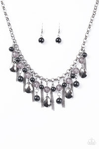 Here Comes The Storm - Black Fringe Necklace - Paparazzi Accessories