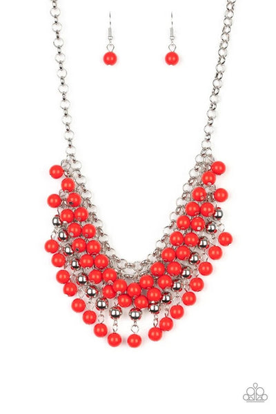 Jubilant Jingle  - Red Necklace - Paparazzi Accessories