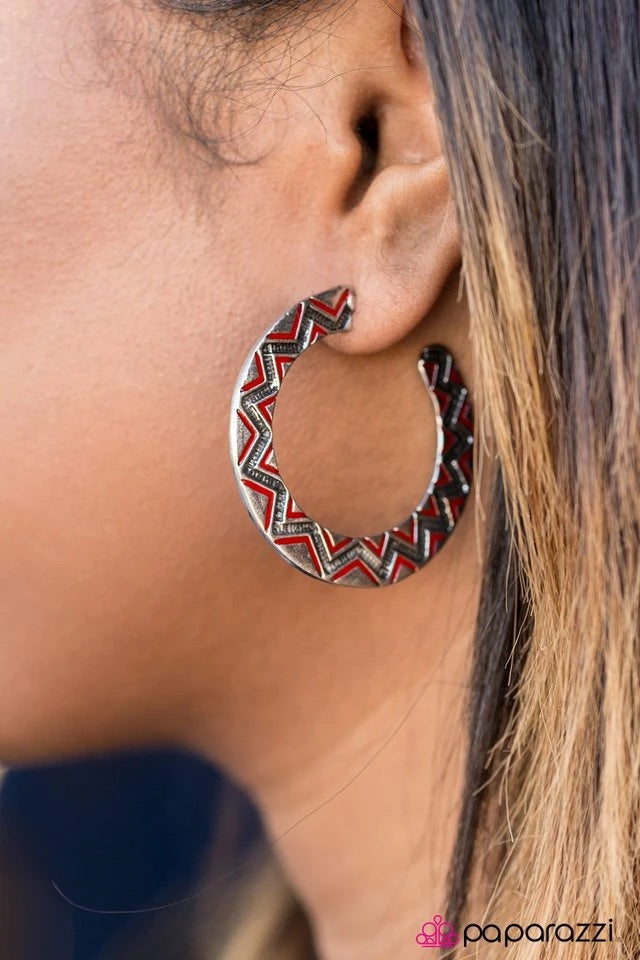Soaking Up The Rays - Red Earrings - Paparazzi Accessories
