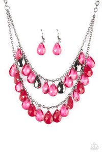 Storm Warning - Red Necklace - Paparazzi Accessories