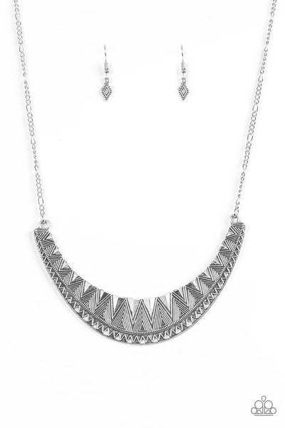 Thrown To The Lions - Silver Necklace - Paparazzi Accessories
