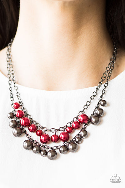 Marvelous Masquerade - Red Necklace - Paparazzi Accessories