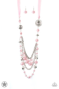 All The Trimmings - Pink Pearl Necklace - Paparazzi Accessories