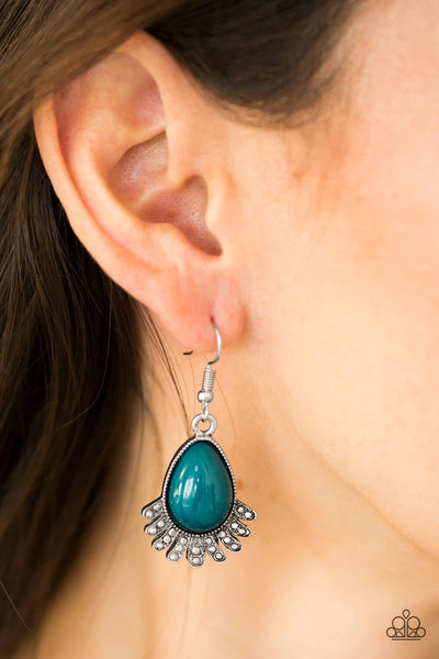 Island Inspiration - Blue Earrings - Paparazzi Accessories